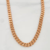 Cadena Cubana Infinito 19.05g / 24 in / 4.88mm Oro Rosa 18K