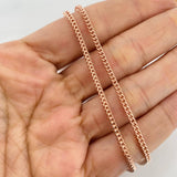 Cadena Franco 8.9g / 24 in / 2.27mm Oro Rosa 18K