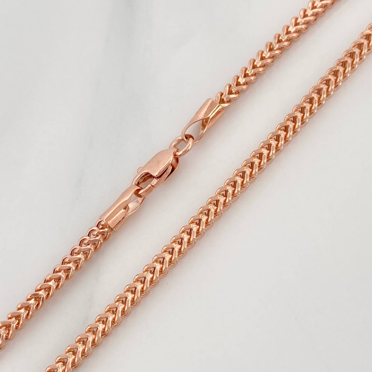 Cadena Franco 9g / 24 in / 2.27mm Oro Rosa 18K