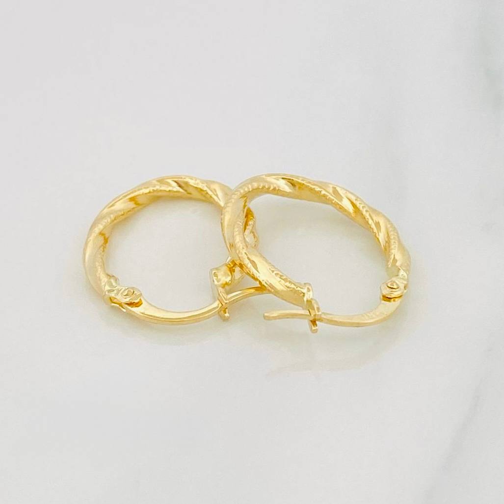 Candongas Mary Ovaladas 1.35g / 3/4 in Oro Amarillo 18K