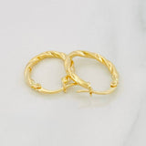 Candongas Mary Ovaladas 1.35g / 3/4 in Oro Amarillo 18K