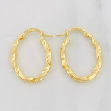 Candongas Mary Ovaladas 1.35g / 3/4 in Oro Amarillo 18K