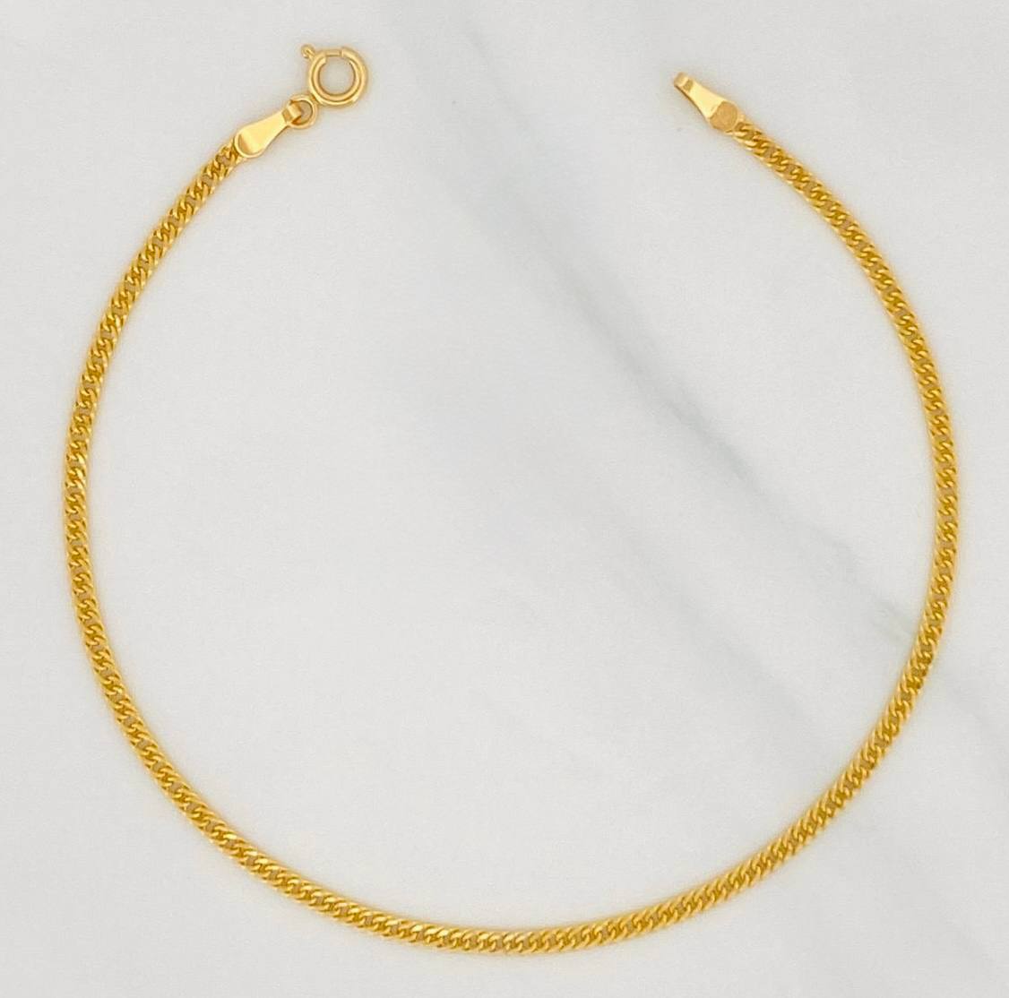 Pulso Cubano 1.4g / 7 3/4 in / 1.95mm Oro Amarillo 18K