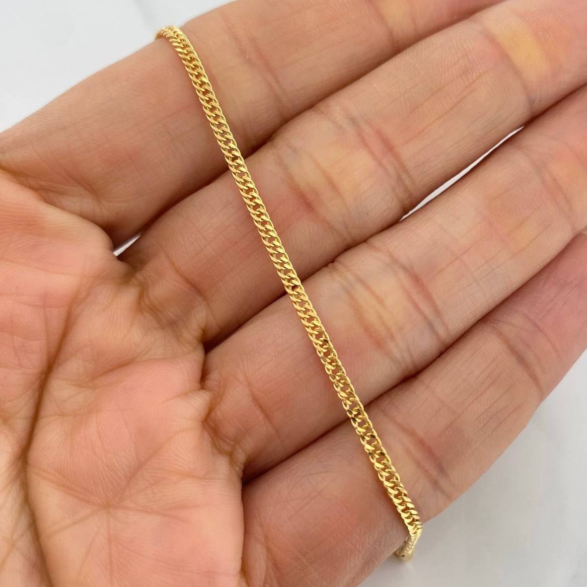 Pulso Cubano 1.4g / 7 3/4 in / 1.95mm Oro Amarillo 18K
