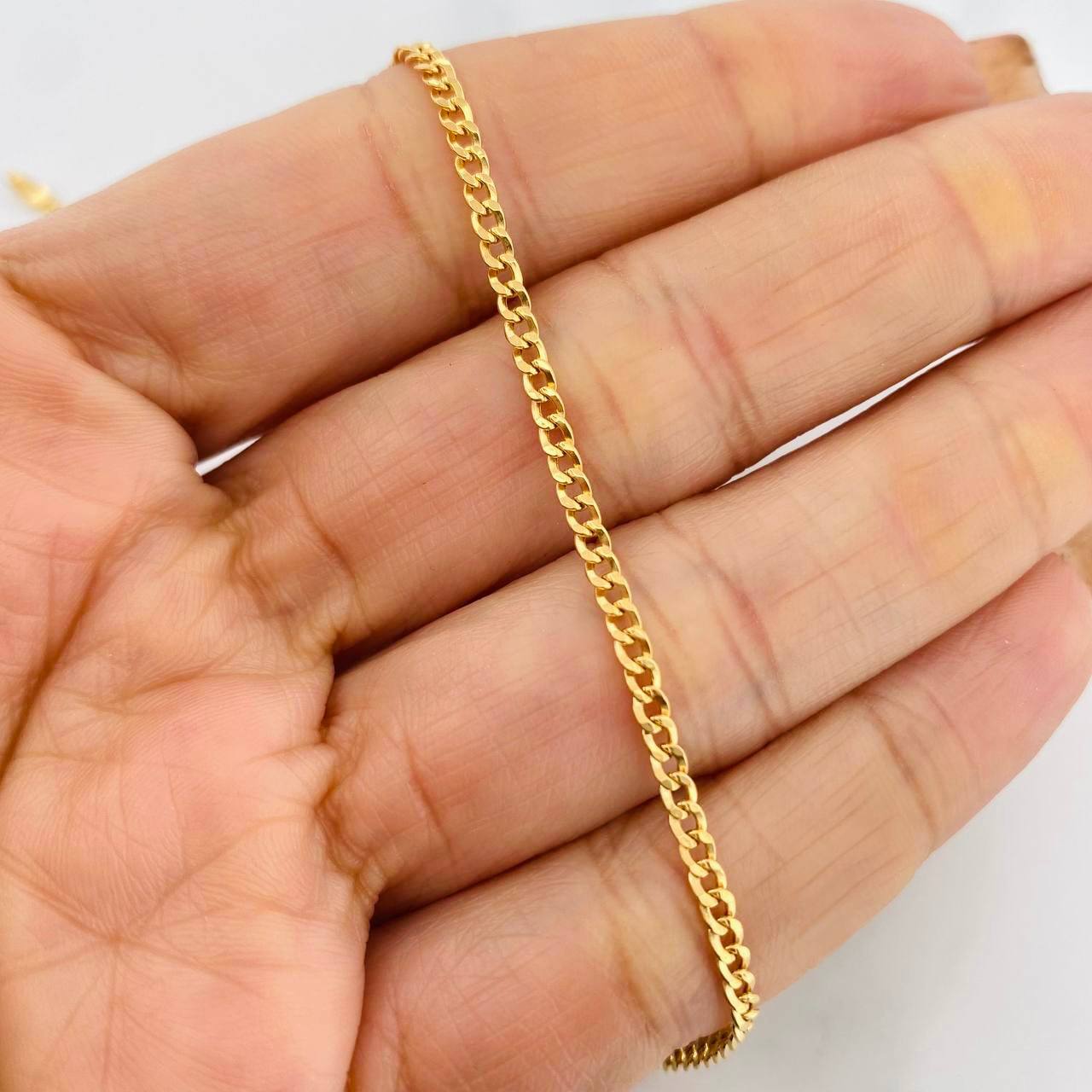 Pulso Cubano 1.4g / 7 3/4 in / 2.47mm Oro Amarillo 18K