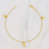 Tobillera Rolo Figuras 3.1g / 9 1/2 in / 1.82mm Oro Amarillo 18K