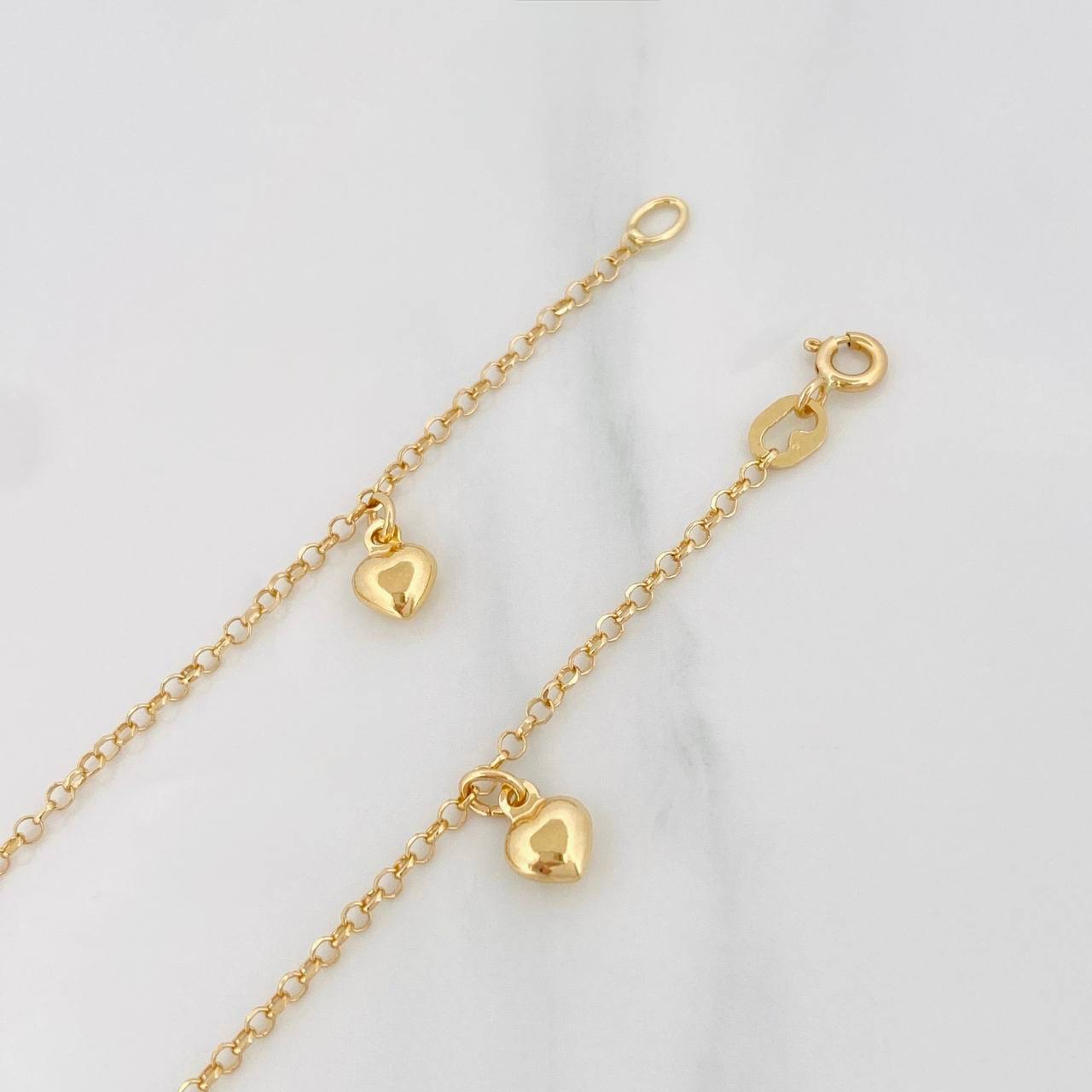 Tobillera Rolo Figuras 3.1g / 9 1/2 in / 1.82mm Oro Amarillo 18K