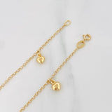 Tobillera Rolo Figuras 3.1g / 9 1/2 in / 1.82mm Oro Amarillo 18K