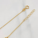 Tobillera Aro Seguido Cafe 1.75g / 9 3/4 in / 1.3mm Oro Amarillo 18K