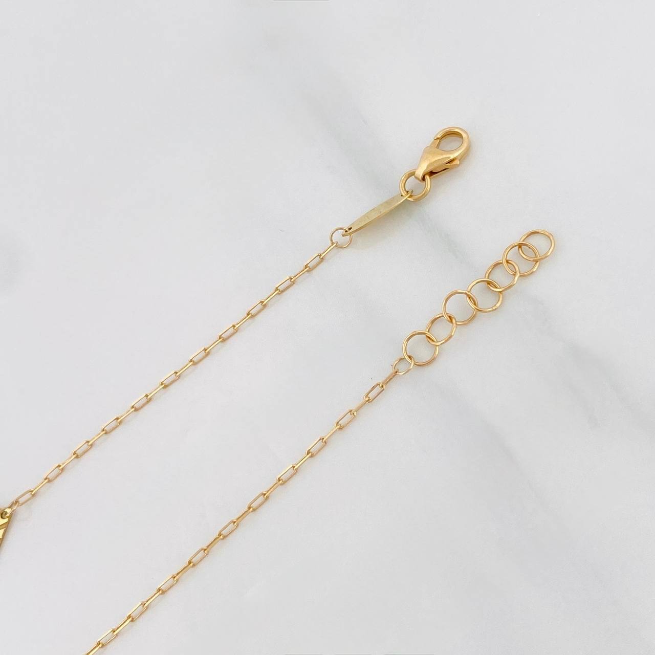 Alternating Rhombus Box Anklet 1.65g / 9 3/4 in / 0.85mm 18K Yellow Gold