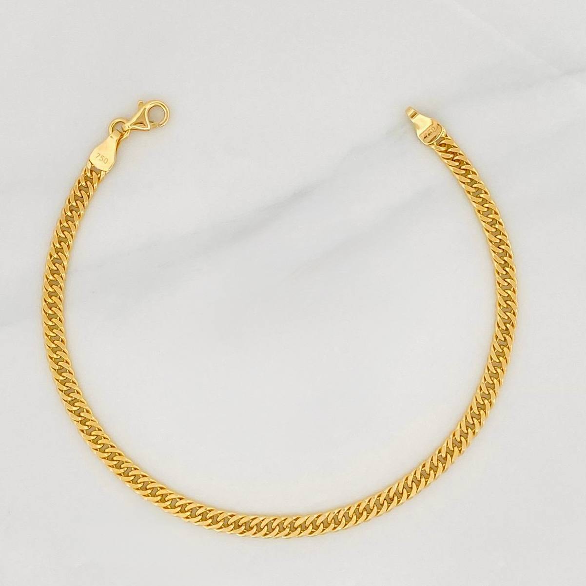 Pulso Cubano 3.05g / 7 1/2 in / 3.59mm Oro Amarillo 18K