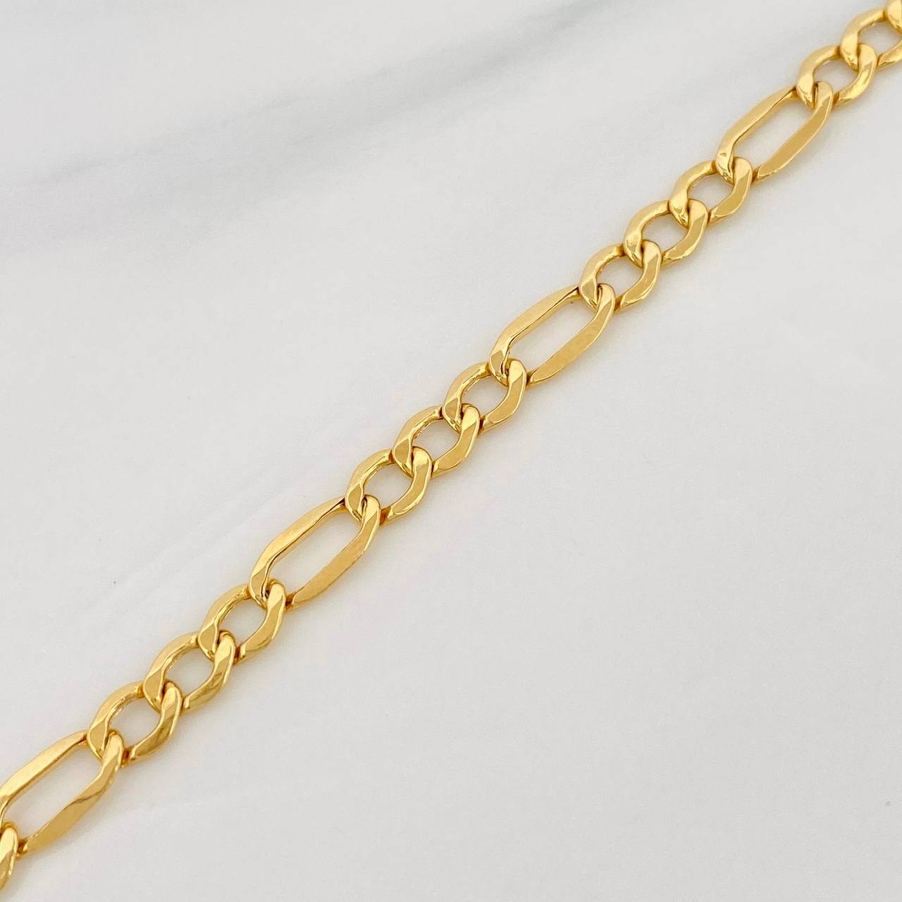 Pulso Figaro 2.8g / 7 in / 4.5mm Oro Amarillo 18K