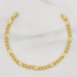 Pulso Figaro 2.8g / 7 in / 4.5mm Oro Amarillo 18K