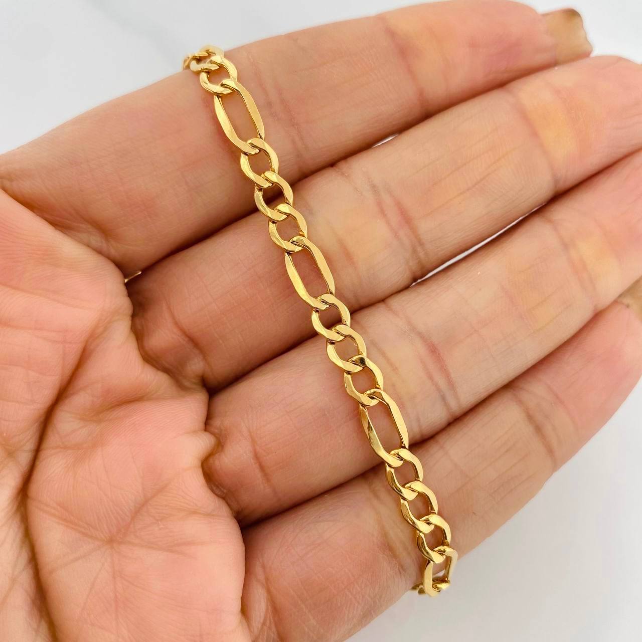 Pulso Figaro 2.8g / 7 in / 4.5mm Oro Amarillo 18K