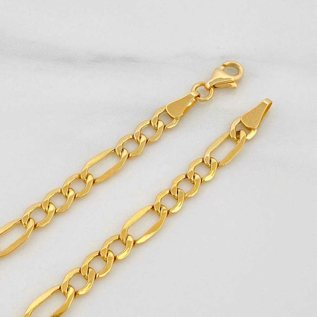 Pulso Figaro 2.8g / 7 in / 4.5mm Oro Amarillo 18K