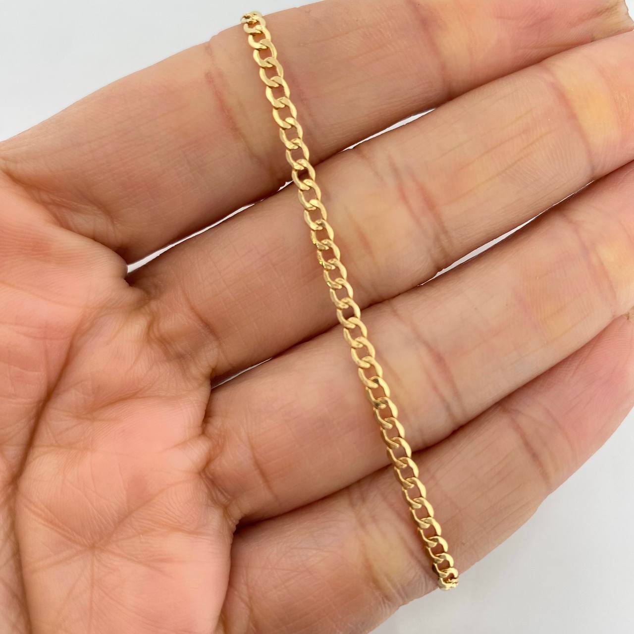 Pulso Cubano 1.45g / 7 3/4 in / 2.15mm Oro Amarillo 18K