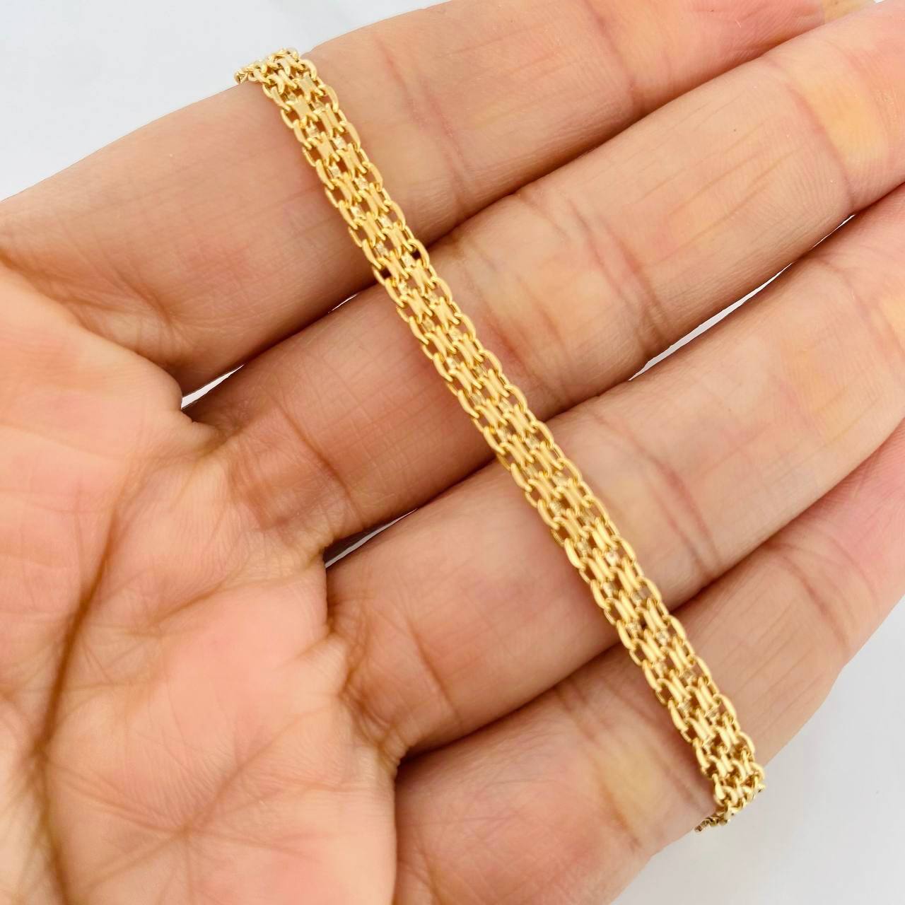 Pulso Chino 3.1g / 7 1/2 in / 4.21mm Oro Amarillo 18K