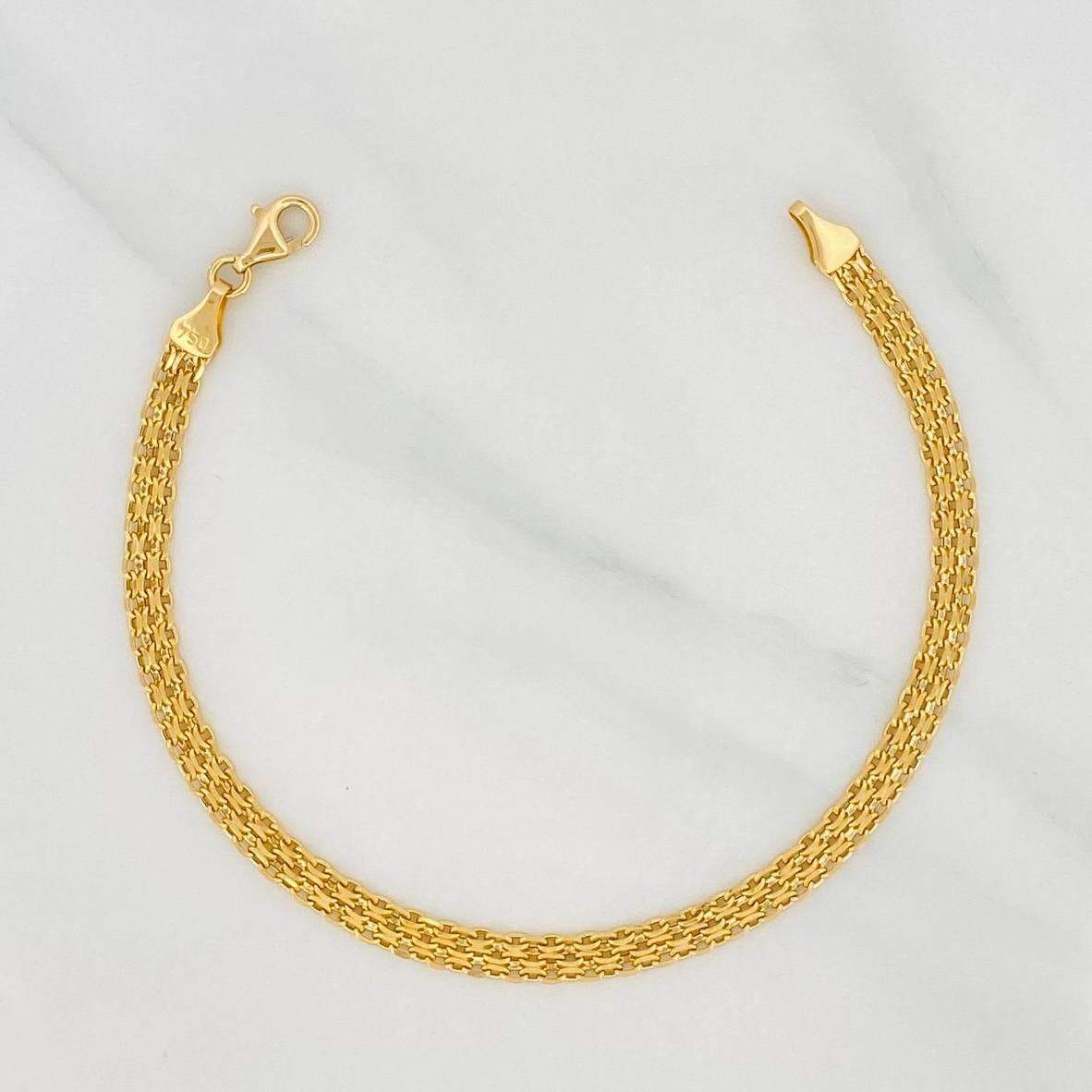 Pulso Chino 3.1g / 7 1/2 in / 4.21mm Oro Amarillo 18K