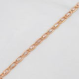 Flat Mariner Bracelet 1.7g / 7 1/2 in / 2.6mm Two-Tone White Rose 18K Gold