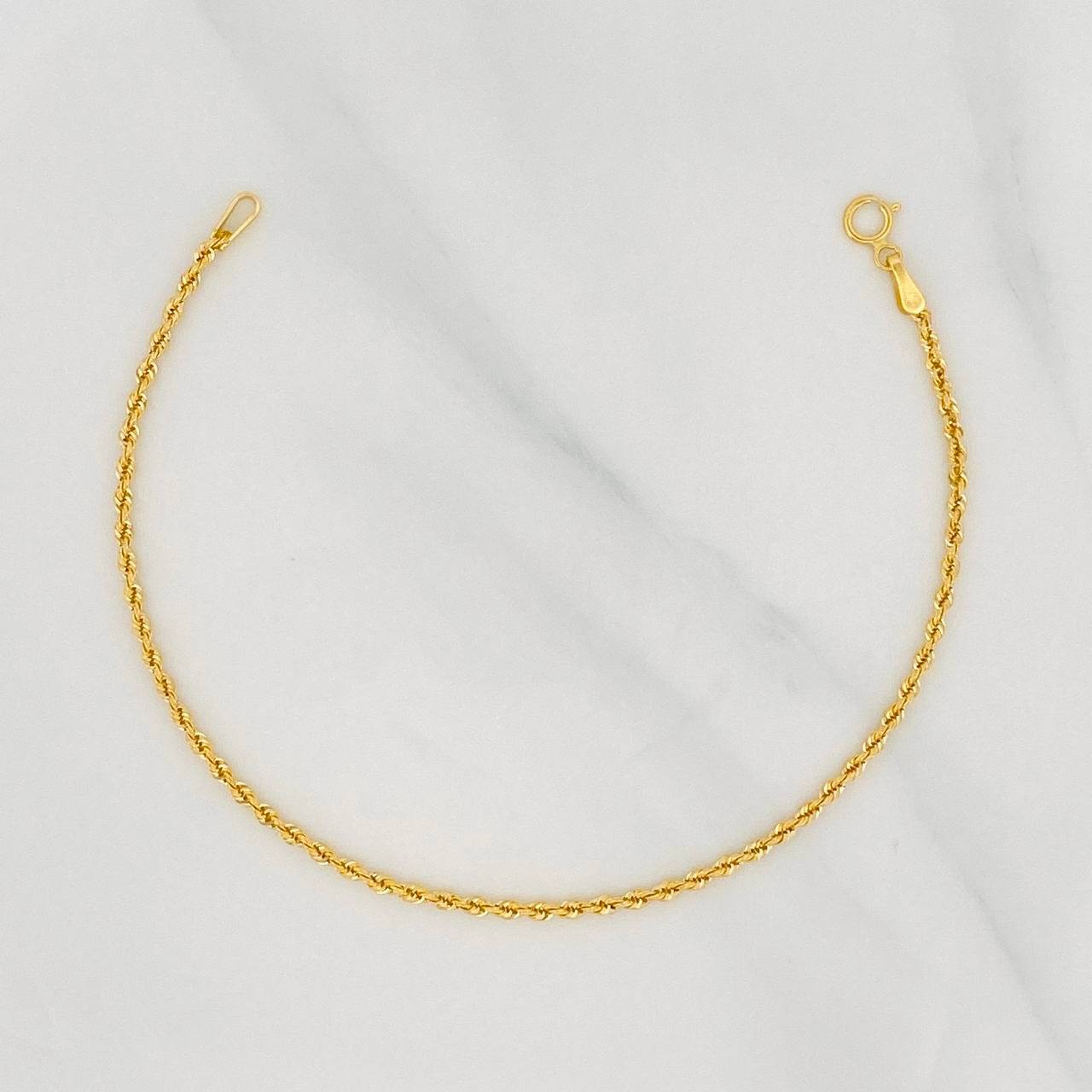 Pulso Lazo 0.65g / 6 3/4 in / 1.55mm Oro Amarillo 18K