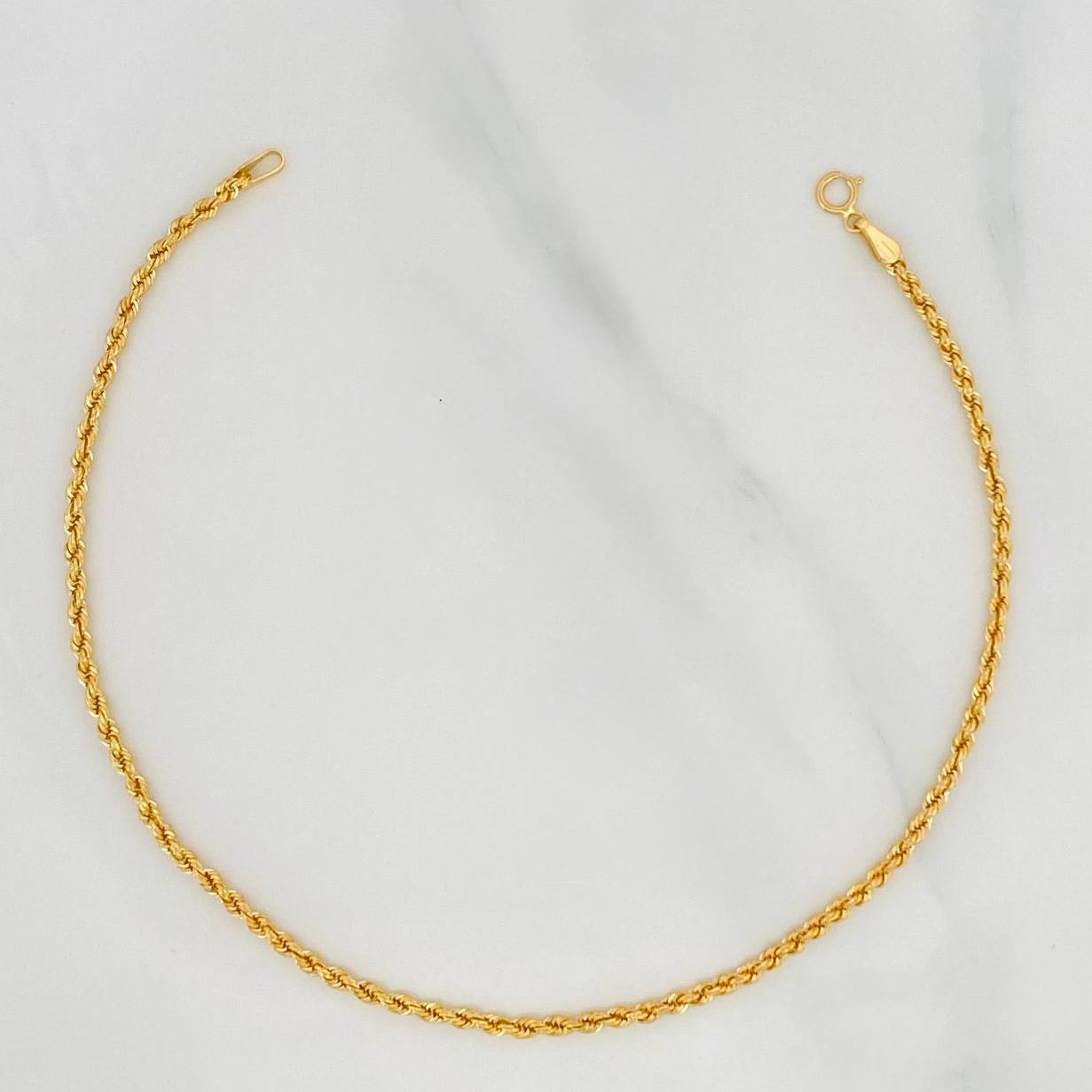 Tobillera Lazo 1.5g / 9 1/2 in / 2.03mm Oro Amarillo 18K