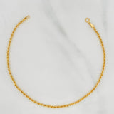 Tobillera Lazo 1.5g / 9 1/2 in / 2.03mm Oro Amarillo 18K