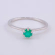 Anillo Solitario Esmeralda 18Pts 1.5 g / T6 3/4 Oro Blanco 18K