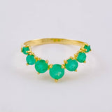Crown Ring Emeralds 93Pts 2.3 g / T9 Yellow Gold 18K