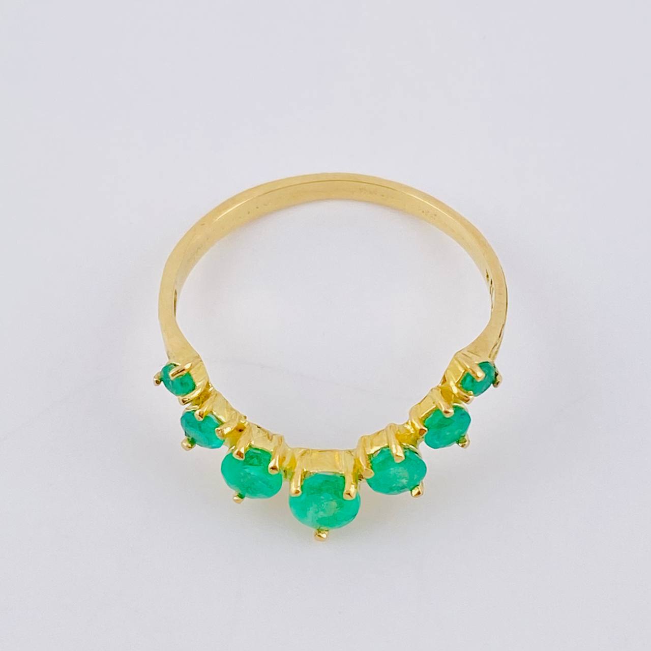 Crown Ring Emeralds 93Pts 2.3 g / T9 Yellow Gold 18K