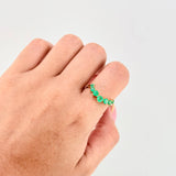 Crown Ring Emeralds 93Pts 2.3 g / T9 Yellow Gold 18K