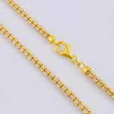 Cadena Ice 19.05g / 60cm / 3.1mm Dos Oros Amarillo Blanco 18K