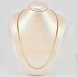 Cadena Ice 19.05g / 60cm / 3.1mm Dos Oros Amarillo Blanco 18K