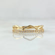 Anillo Trio Tiara En Triangulo 1.25gr / T6 1/4 / Circones Blancos Oro Amarillo 18K *