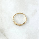 Anillo Trio Tiara en Triangulo 1.15gr / T7 / Circones Blancos Oro Amarillo 18K ©