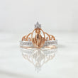 Virgin Miraculous Crown Ring 2.25gr / Size 6 1/4 / White Zircons 18K Rose Gold ©