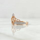Virgin Miraculous Crown Ring 2.25gr / Size 6 1/4 / White Zircons 18K Rose Gold ©