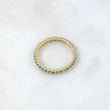 Petit Churumbela Ring 1.45gr / Size 6 1/2 / Green Zircons 18K Yellow Gold ©