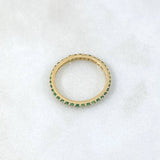 Petit Churumbela Ring 1.45gr / Size 6 1/2 / Green Zircons 18K Yellow Gold ©