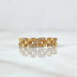 Anillo Correa Rustica Intercalada 2.3gr / T6 1/4 / Texturizado Oro Amarillo 18K ©