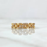 Anillo Correa Rustica Intercalada 2.3gr / T6 1/4 / Texturizado Oro Amarillo 18K ©