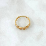 Anillo Correa Rustica Intercalada 2.3gr / T6 1/4 / Texturizado Oro Amarillo 18K ©