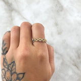 Anillo Correa Rustica Intercalada 2.3gr / T6 1/4 / Texturizado Oro Amarillo 18K ©