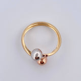You and Me Ring 1.4gr / Size 6 1/2 / 18K Gold &