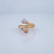 You and Me Ring 1.4gr / Size 6 1/2 / 18K Gold &