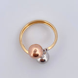 You and Me Ring 1.95gr / Size 7 3/4 / 18K Gold &
