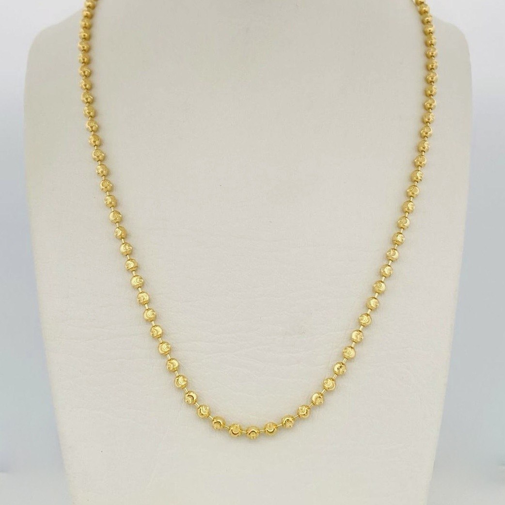 Cadena Militar Media Luna 10g / 20 in / 3mm Oro Amarillo 18K