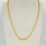 Cadena Militar Media Luna 10g / 20 in / 3mm Oro Amarillo 18K