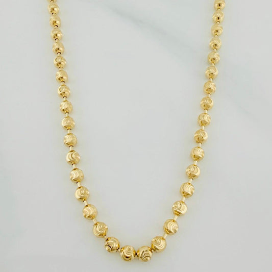 Cadena Militar Media Luna 10g / 20 in / 3mm Oro Amarillo 18K