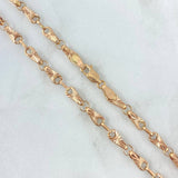 Rustic Chain Spike 11.3gr / 60cm / 4mm Diamond Cut 18K Rose Gold ©