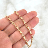Rustic Chain Spike 11.3gr / 60cm / 4mm Diamond Cut 18K Rose Gold ©